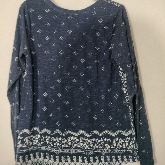 Sonoma Navy and White Floral Blouse - Picture 2 of 3